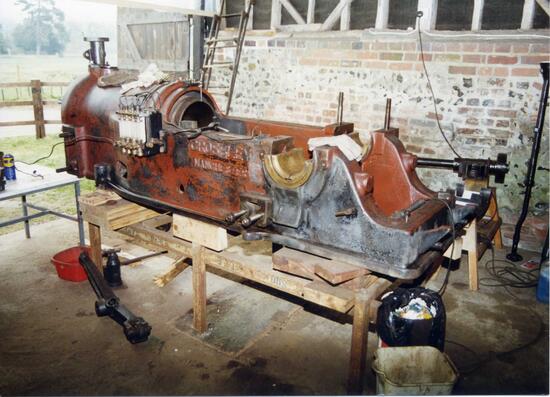 The engine during restoration